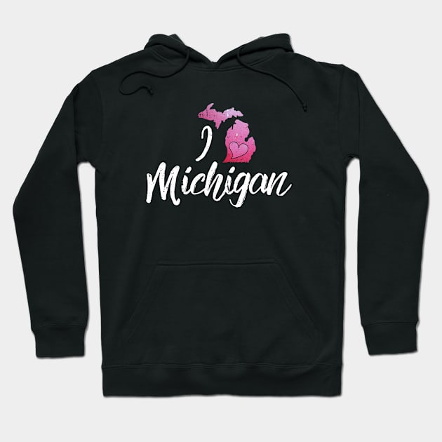 I Love Michigan Hoodie by bubbsnugg